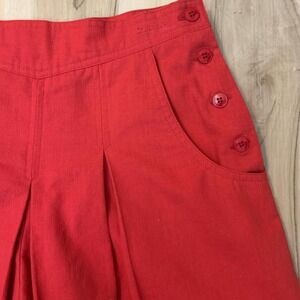 Vintage 1980s College Town linen skirt with button detail Size 4